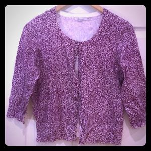 3/$20 Purple and White Patterned Cardigan